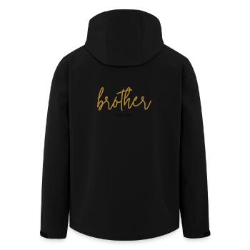 brother est 2026 - Recycelte Männer Softshell-Jacke von Stanley/Stella - Schwarz - Hinten - AI Model Male 185 light (185cm)