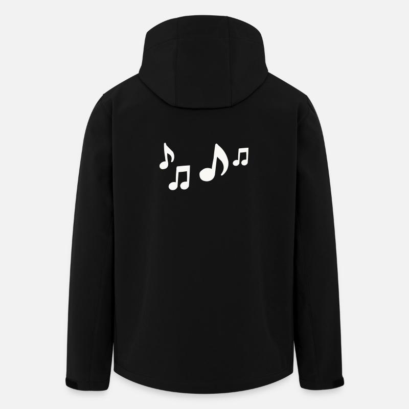 Flow of notes silhouette - Men’s Recycled Softshell Jacket by Stanley/Stella - black
