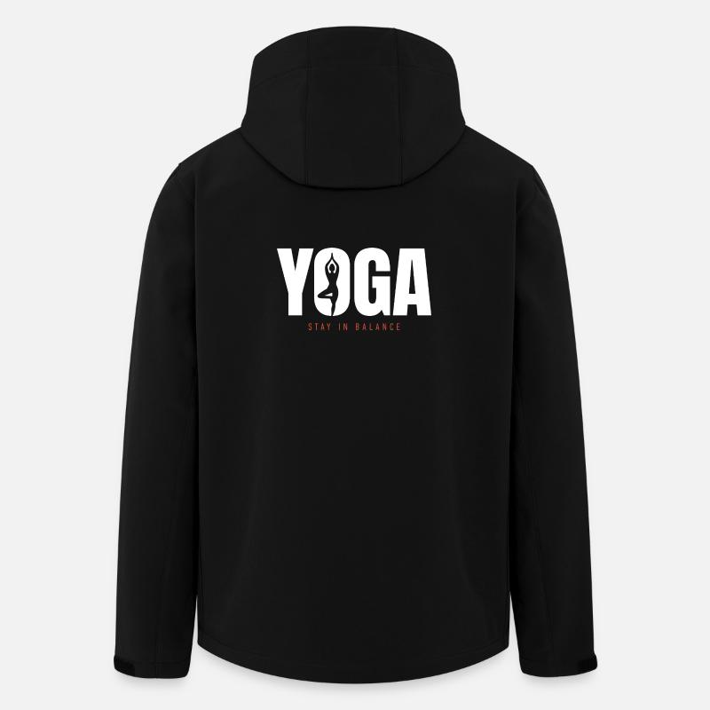 Yoga Balance – Stay in Balance Motivation - Men’s Recycled Softshell Jacket by Stanley/Stella - black