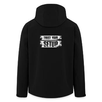 Trust your Setup Stock Market Exchange Trader - Men’s Recycled Softshell Jacket by Stanley/Stella - black - Back - AI Model Male 185 light (185cm)