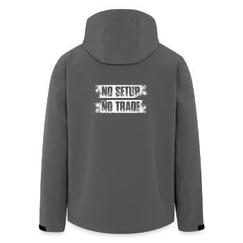 No setup no trade Stock Market Exchange Trader - Men’s Recycled Softshell Jacket by Stanley/Stella - anthracite - Back - AI Model Male 185 light (185cm)