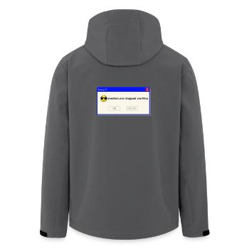 Emotion.exe Error – Dark Glitch Streetwear - Men’s Recycled Softshell Jacket by Stanley/Stella - black - Back - AI Model Male 185 light (185cm)