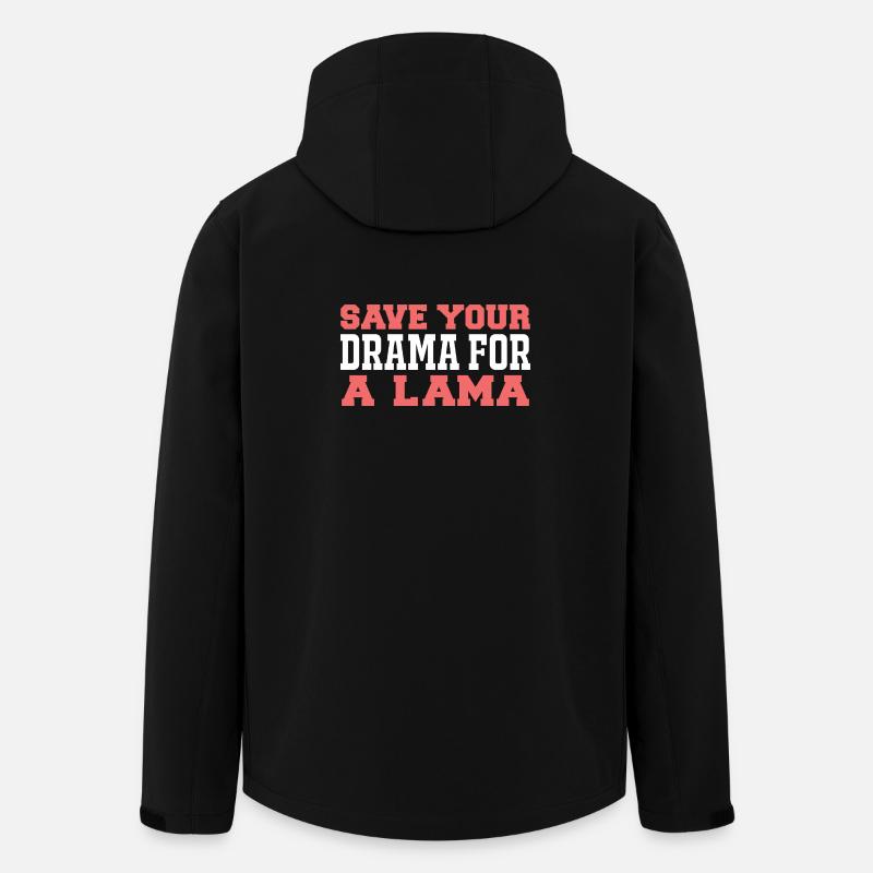 Épargne-toi du drame à un lama - Veste softshell homme en polyester recyclé Stanley/Stella - noir