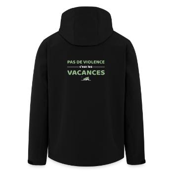Pas de violence, c'est les vacances - Ygor - Veste softshell homme en polyester recyclé Stanley/Stella - noir - Dos - AI Model Male 185 light (185cm)