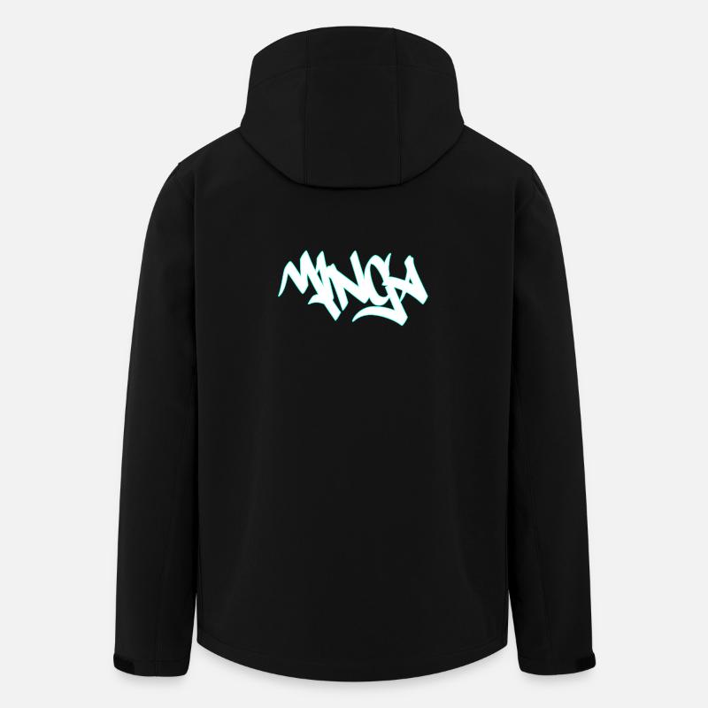 Lettrage Graffiti Mibga Neon - Veste softshell homme en polyester recyclé Stanley/Stella - noir