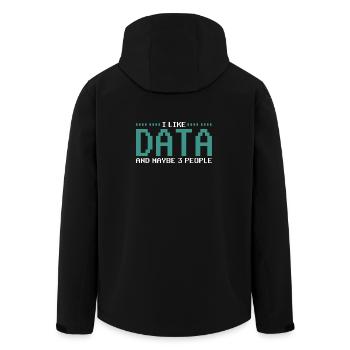 Computer Scientist Cool Saying Computer - Men’s Recycled Softshell Jacket by Stanley/Stella - black - Back - AI Model Male 185 light (185cm)