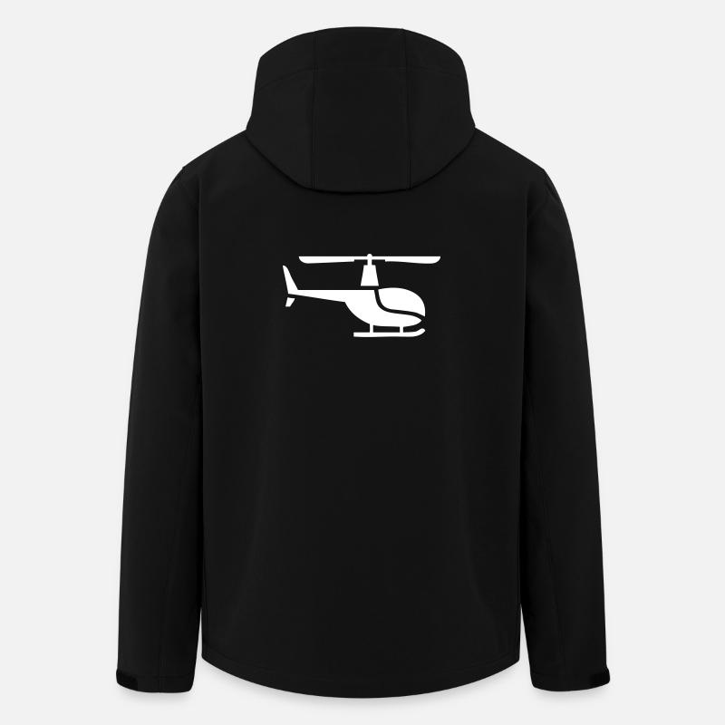 Hélicoptère sur le côté - Veste softshell homme en polyester recyclé Stanley/Stella - noir