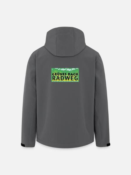 Grünes Dach Radweg - Recycelte Männer Softshell-Jacke von Stanley/Stella - Schwarz