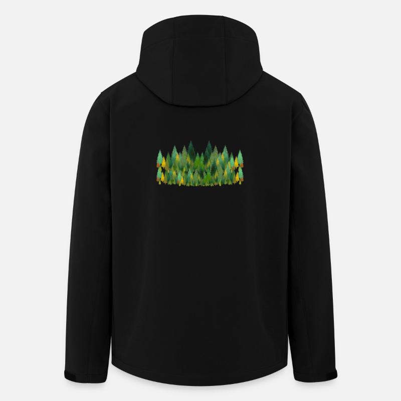 trees and trees and trees - Recycelte Männer Softshell-Jacke von Stanley/Stella - Schwarz