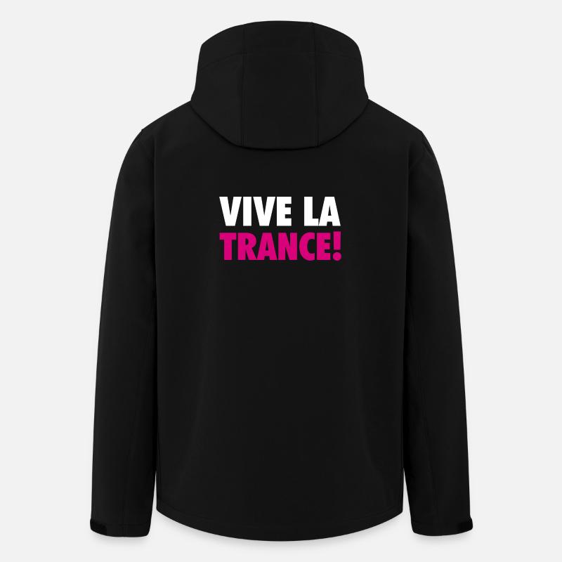 Vive La Trance! (rose) - Veste softshell homme en polyester recyclé Stanley/Stella - noir