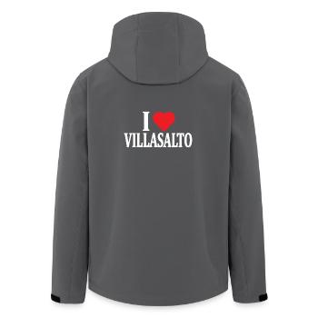 t-shirt Io amo Villasalto t-shirt Sardegna - Men’s Recycled Softshell Jacket by Stanley/Stella - anthracite - Back - AI Model Male 185 light (185cm)