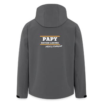 Humor Grandpa limited edition, original parts - Men’s Recycled Softshell Jacket by Stanley/Stella - black - Back - AI Model Male 185 light (185cm)