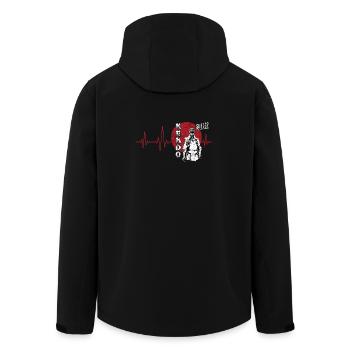 Kendo Japanische Schwertkunst - Recycelte Männer Softshell-Jacke von Stanley/Stella - Schwarz - Hinten - AI Model Male 185 light (185cm)