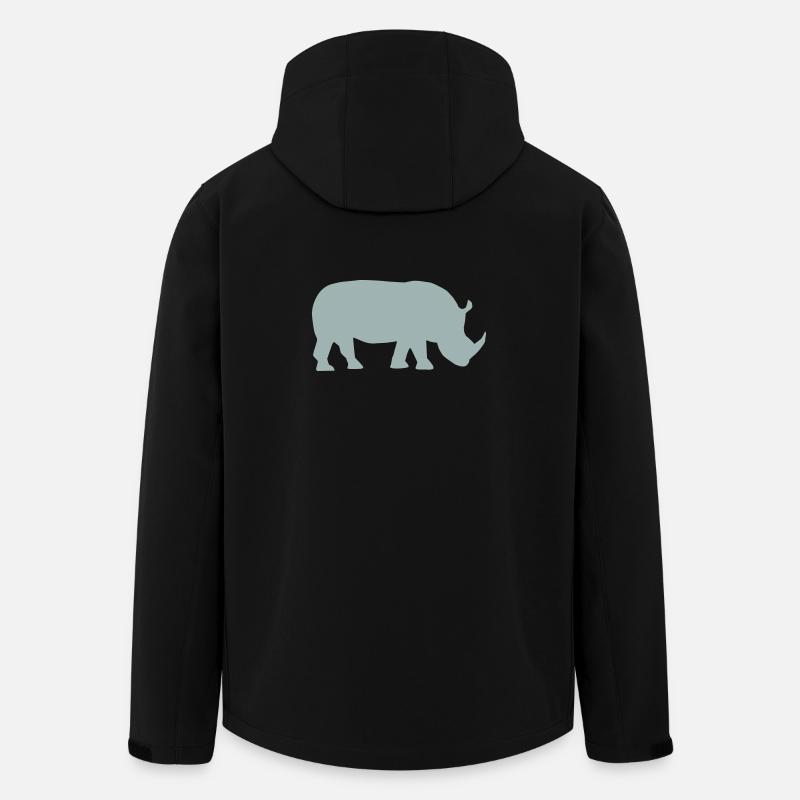 Nashorn - Recycelte Männer Softshell-Jacke von Stanley/Stella - Schwarz
