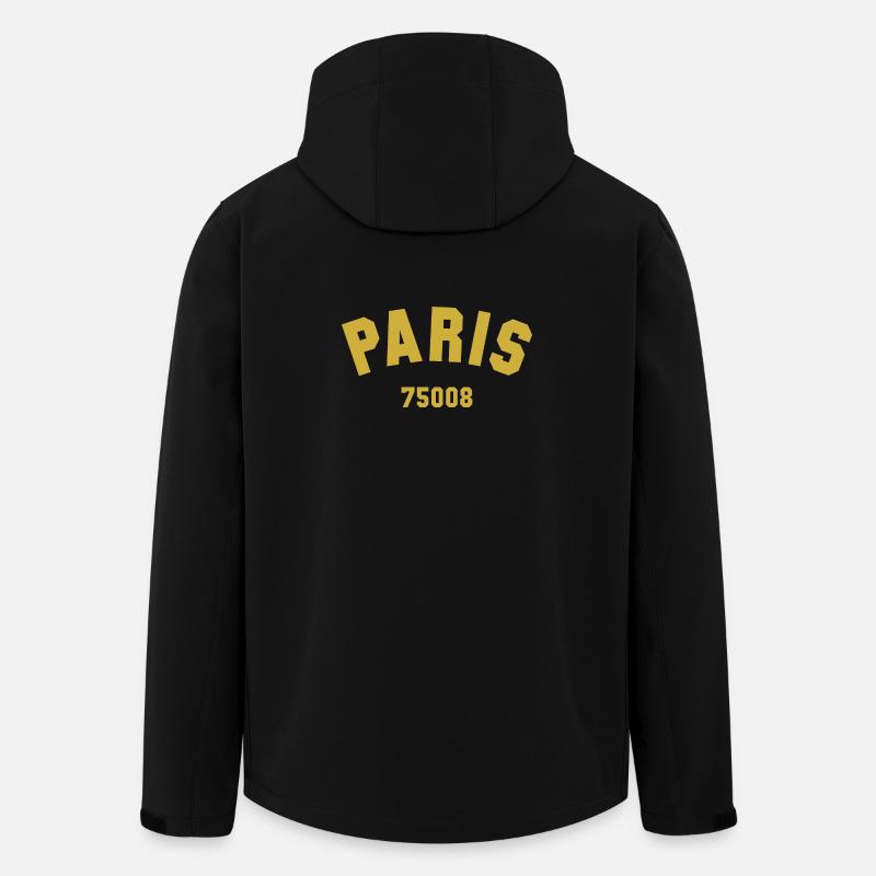 PARIS 8. Arrondissement - Recycelte Männer Softshell-Jacke von Stanley/Stella - Schwarz