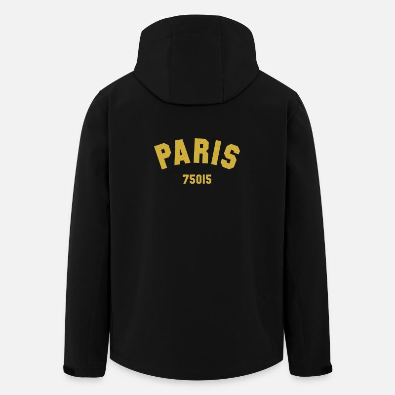 PARIS 15. Arrondissement - Recycelte Männer Softshell-Jacke von Stanley/Stella - Schwarz