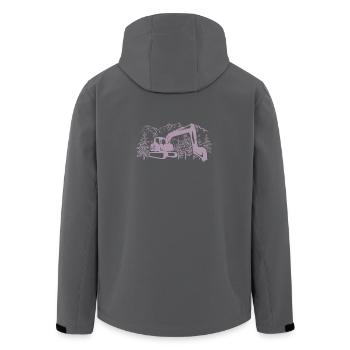Bagger Silhouette Baugeräteführer Arbeit - Recycelte Männer Softshell-Jacke von Stanley/Stella - Schwarz - Hinten - AI Model Male 185 light (185cm)