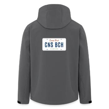 Cousins Beach – License Plate - Men’s Recycled Softshell Jacket by Stanley/Stella - black - Back - AI Model Male 185 light (185cm)
