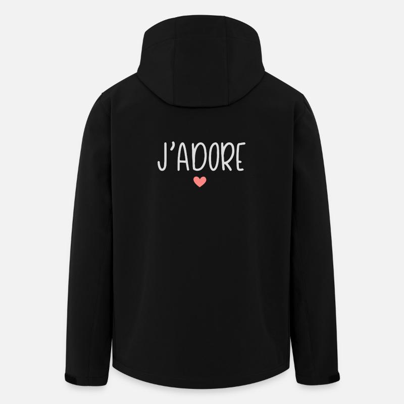 J'Adore Coeur Rose - Veste softshell homme en polyester recyclé Stanley/Stella - noir