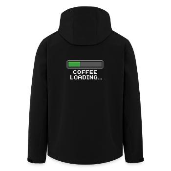 Kaffee Ladebalken Pixel - Recycelte Männer Softshell-Jacke von Stanley/Stella - Schwarz - Hinten - AI Model Male 185 light (185cm)