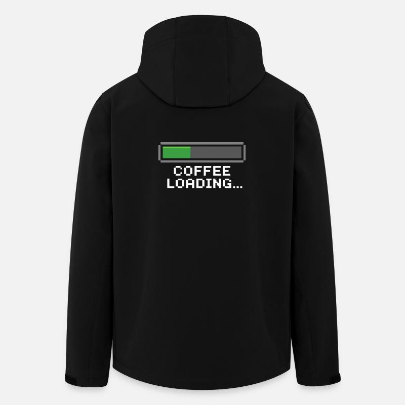 Kaffee Ladebalken Pixel - Recycelte Männer Softshell-Jacke von Stanley/Stella - Schwarz
