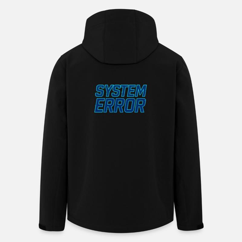 System Error Glitch Design - Men’s Recycled Softshell Jacket by Stanley/Stella - black