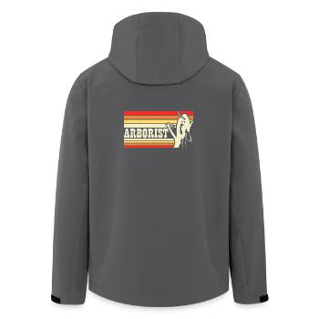 Baumpfleger Holzarbeiter Waldarbeiter Geschenk - Recycelte Männer Softshell-Jacke von Stanley/Stella - Schwarz - Hinten - AI Model Male 185 light (185cm)