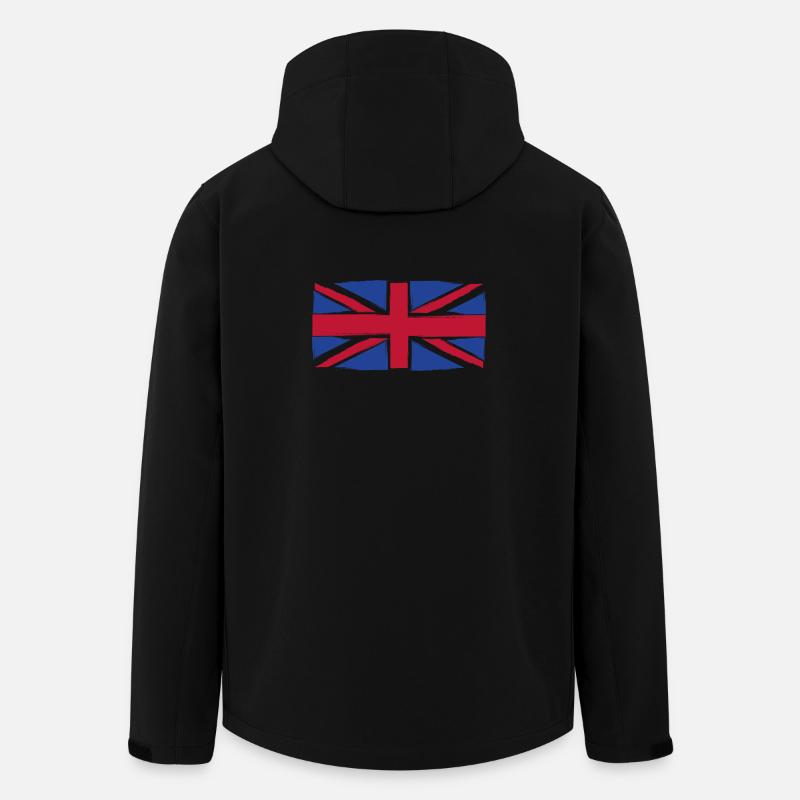 Grunge Union Jack Flag Art - Men’s Recycled Softshell Jacket by Stanley/Stella - black