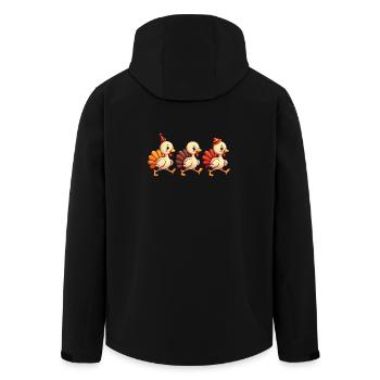 Bébé dinde de Thanksgiving - Veste softshell homme en polyester recyclé Stanley/Stella - noir - Dos - AI Model Male 185 light (185cm)