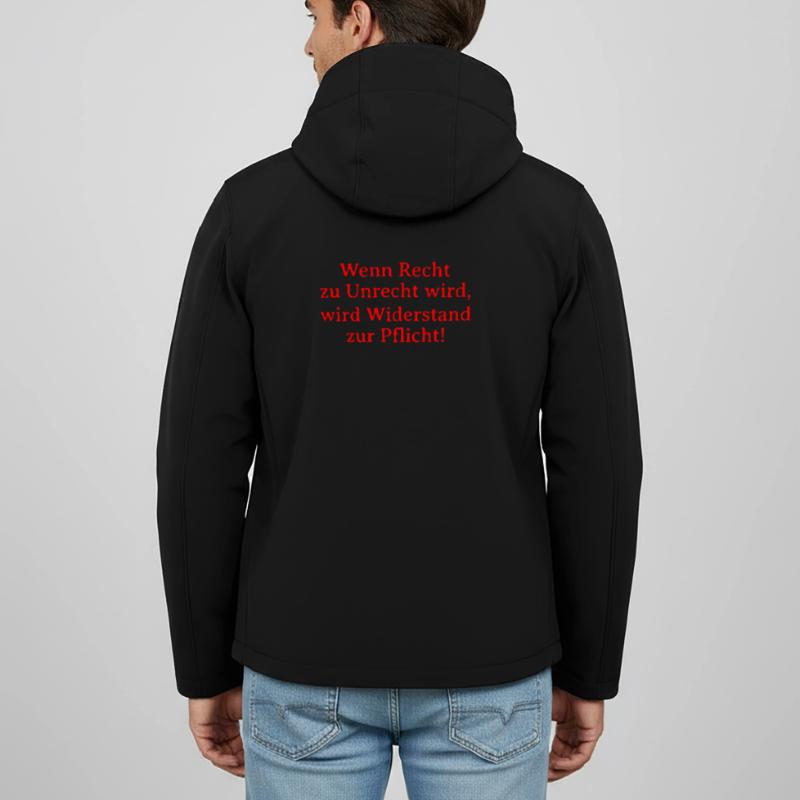 Le bien devient mal, la résistance devient un devoir Veste softshell homme en polyester recyclé Stanley/Stella