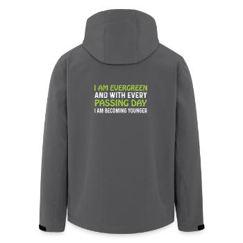 Evergreen every day younger - Recycelte Männer Softshell-Jacke von Stanley/Stella - Anthrazit - Hinten - AI Model Male 185 light (185cm)