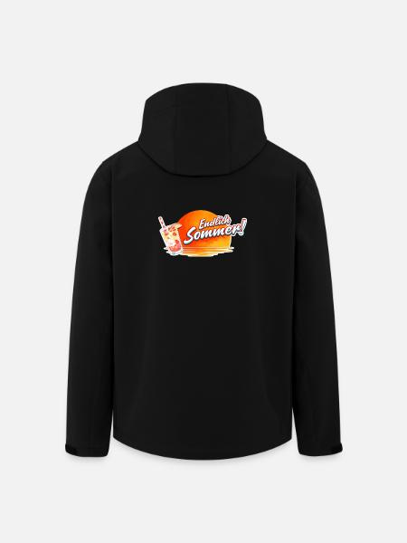 Finally Summer Sun Drink Graphic - Men’s Recycled Softshell Jacket by Stanley/Stella - black