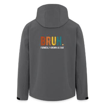 Bruh Früher bekannt als Dad Retro Humor - Recycelte Männer Softshell-Jacke von Stanley/Stella - Anthrazit - Hinten - AI Model Male 185 light (185cm)