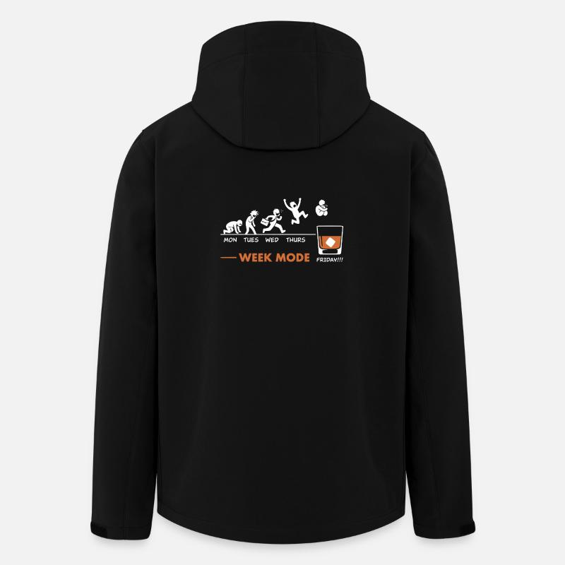 Vive le weekend-end – Humor Wisky - Recycelte Männer Softshell-Jacke von Stanley/Stella - Schwarz