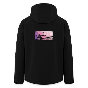 Volleyball Girls Beach Volleyball Volleyball Player - Men’s Recycled Softshell Jacket by Stanley/Stella - black - Back - AI Model Male 185 light (185cm)