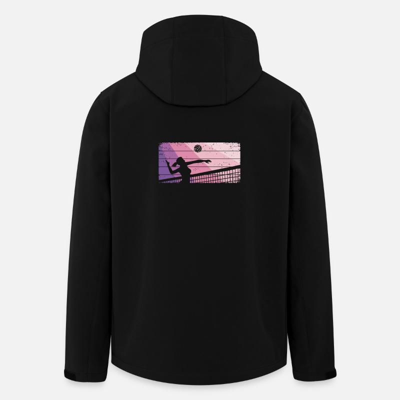 Joueuse de volley-ball de beach-volley féminin - Veste softshell homme en polyester recyclé Stanley/Stella - noir