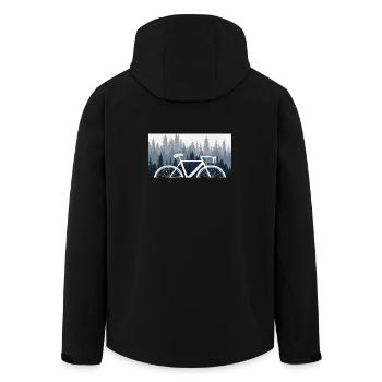 Fahrrad Wald Natur Mountainbike - Recycelte Männer Softshell-Jacke von Stanley/Stella - Schwarz - Hinten - AI Model Male 185 light (185cm)