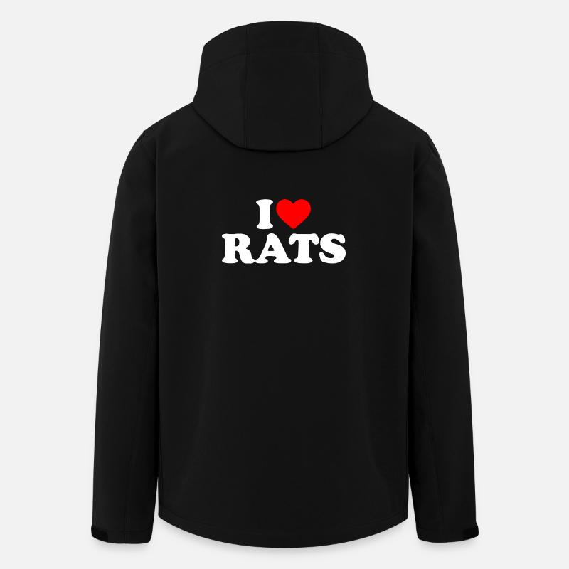 J’adore les rats - Veste softshell homme en polyester recyclé Stanley/Stella - noir