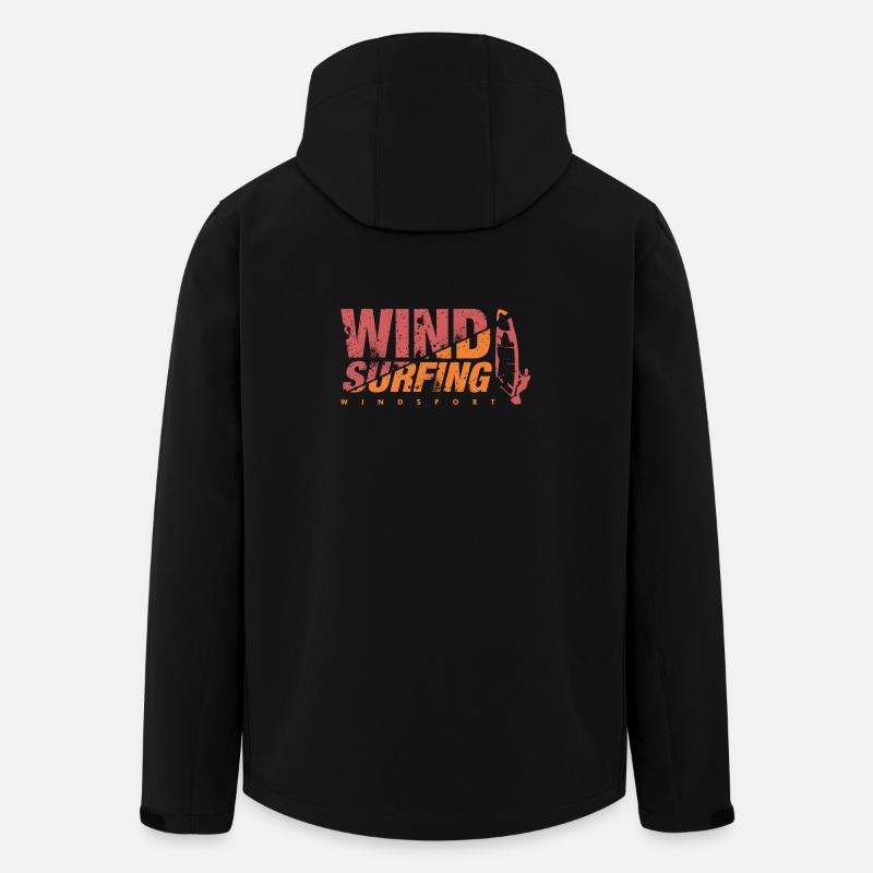 WINDSURFING planche à voile - Veste softshell homme en polyester recyclé Stanley/Stella - noir