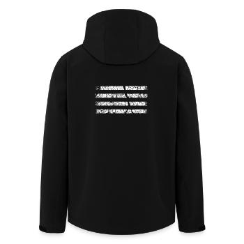 Motifs rayures / VINTAGE - Blanc - Veste softshell homme en polyester recyclé Stanley/Stella - noir - Dos - AI Model Male 185 light (185cm)