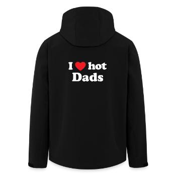 I love hot dads - Recycelte Männer Softshell-Jacke von Stanley/Stella - Schwarz - Hinten - AI Model Male 185 light (185cm)