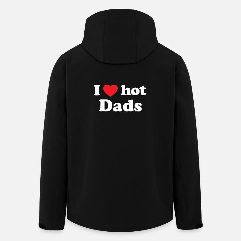 I love hot dads - Recycelte Männer Softshell-Jacke von Stanley/Stella - Schwarz