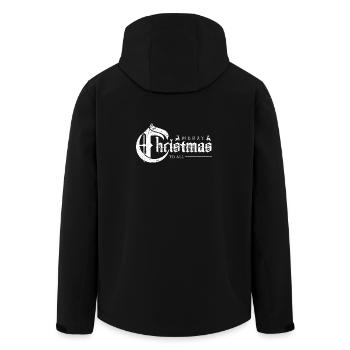 Gothic Christmas Banner - Men’s Recycled Softshell Jacket by Stanley/Stella - black - Back - AI Model Male 185 light (185cm)