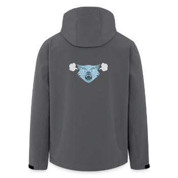 Loup en colère - Veste softshell homme en polyester recyclé Stanley/Stella - charbon - Dos - AI Model Male 185 light (185cm)
