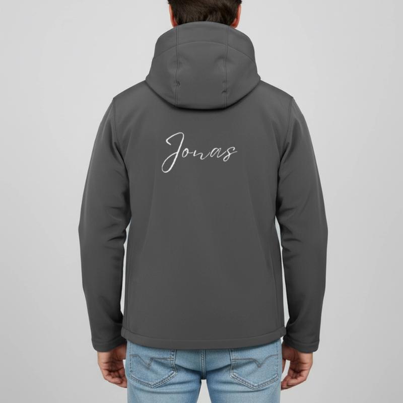 Nom de Jonas avec le nom de J Garçon Naissance Bébé Garçon Veste softshell homme en polyester recyclé Stanley/Stella