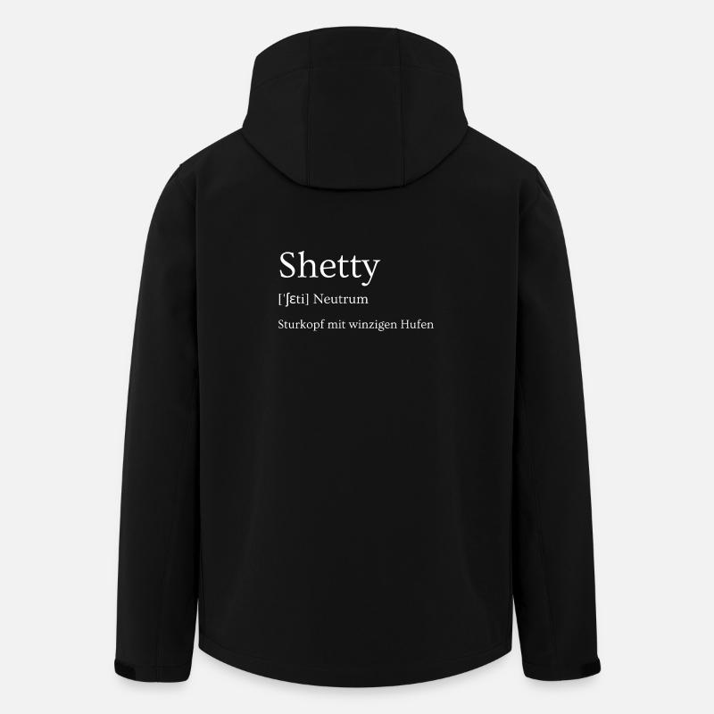 Shetty Shetlandpony Sturkopf winzigen mit Hufen - Recycelte Männer Softshell-Jacke von Stanley/Stella - Schwarz