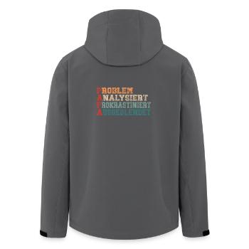 Papa - lustiger Spruch - Recycelte Männer Softshell-Jacke von Stanley/Stella - Schwarz - Hinten - AI Model Male 185 light (185cm)