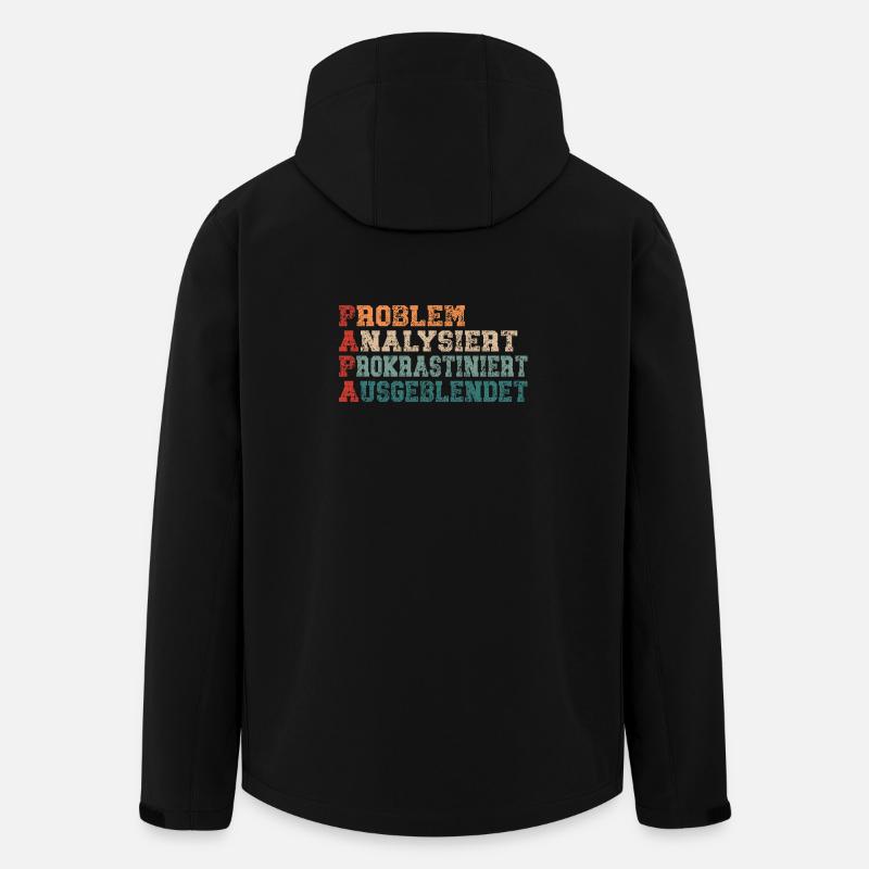 Papa - lustiger Spruch - Recycelte Männer Softshell-Jacke von Stanley/Stella - Schwarz