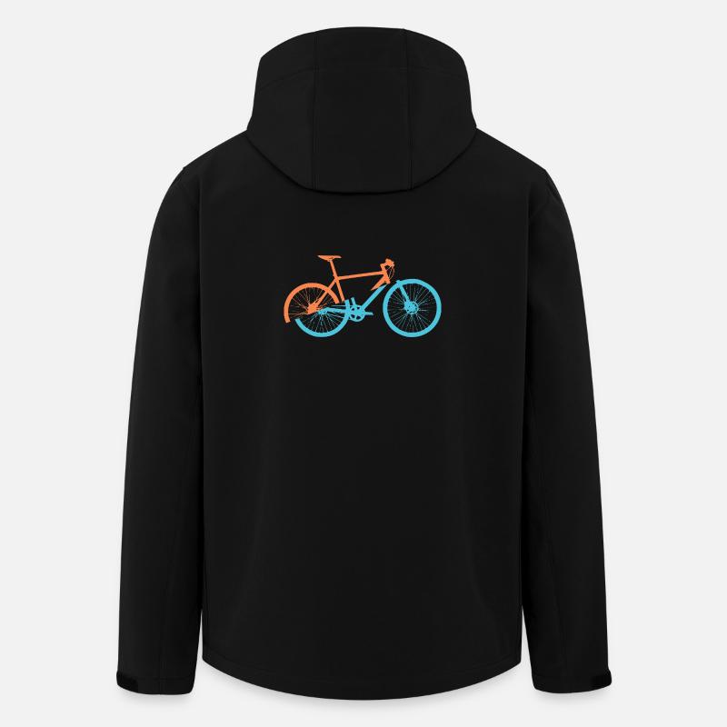 Dynamisches Fahrrad Design - Recycelte Männer Softshell-Jacke von Stanley/Stella - Schwarz