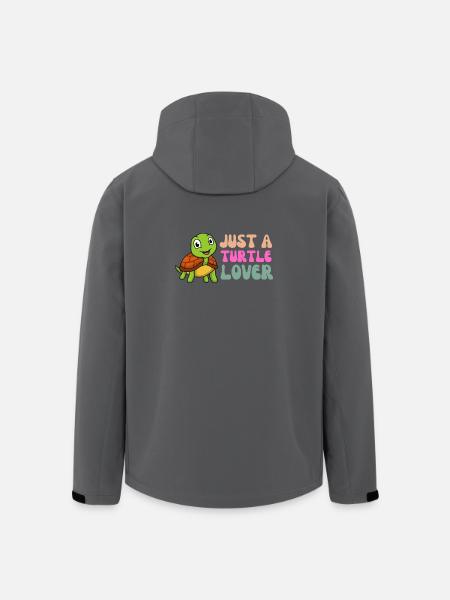 Adorable Turtle Lover Illustration - Men’s Recycled Softshell Jacket by Stanley/Stella - black